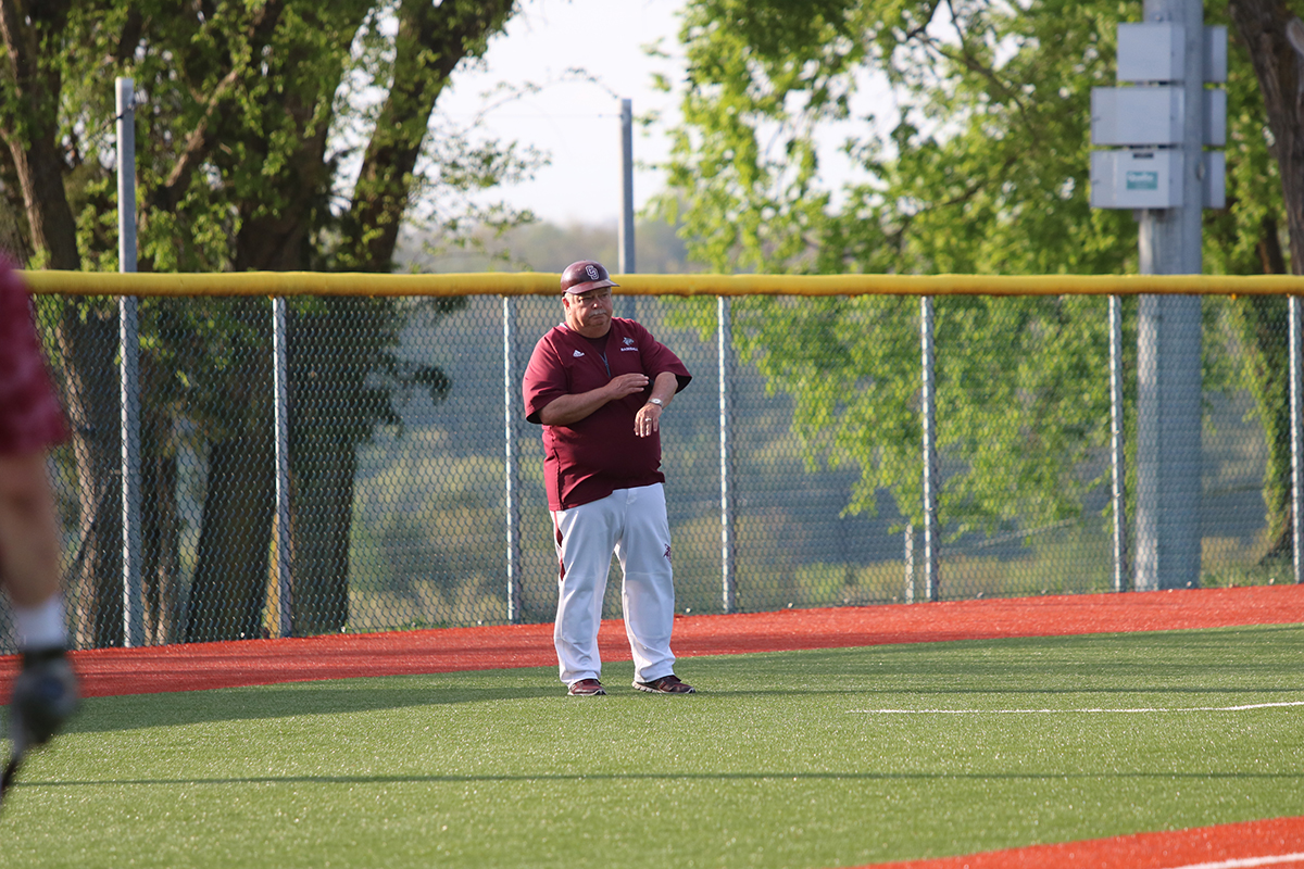 Coach Richardson on the field